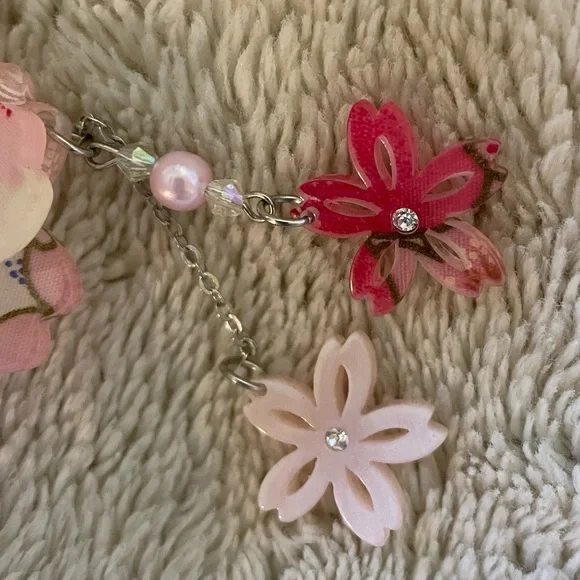 Beautiful Japanese-style cherry blossom hair stick 6.5” NWT  display picture 3